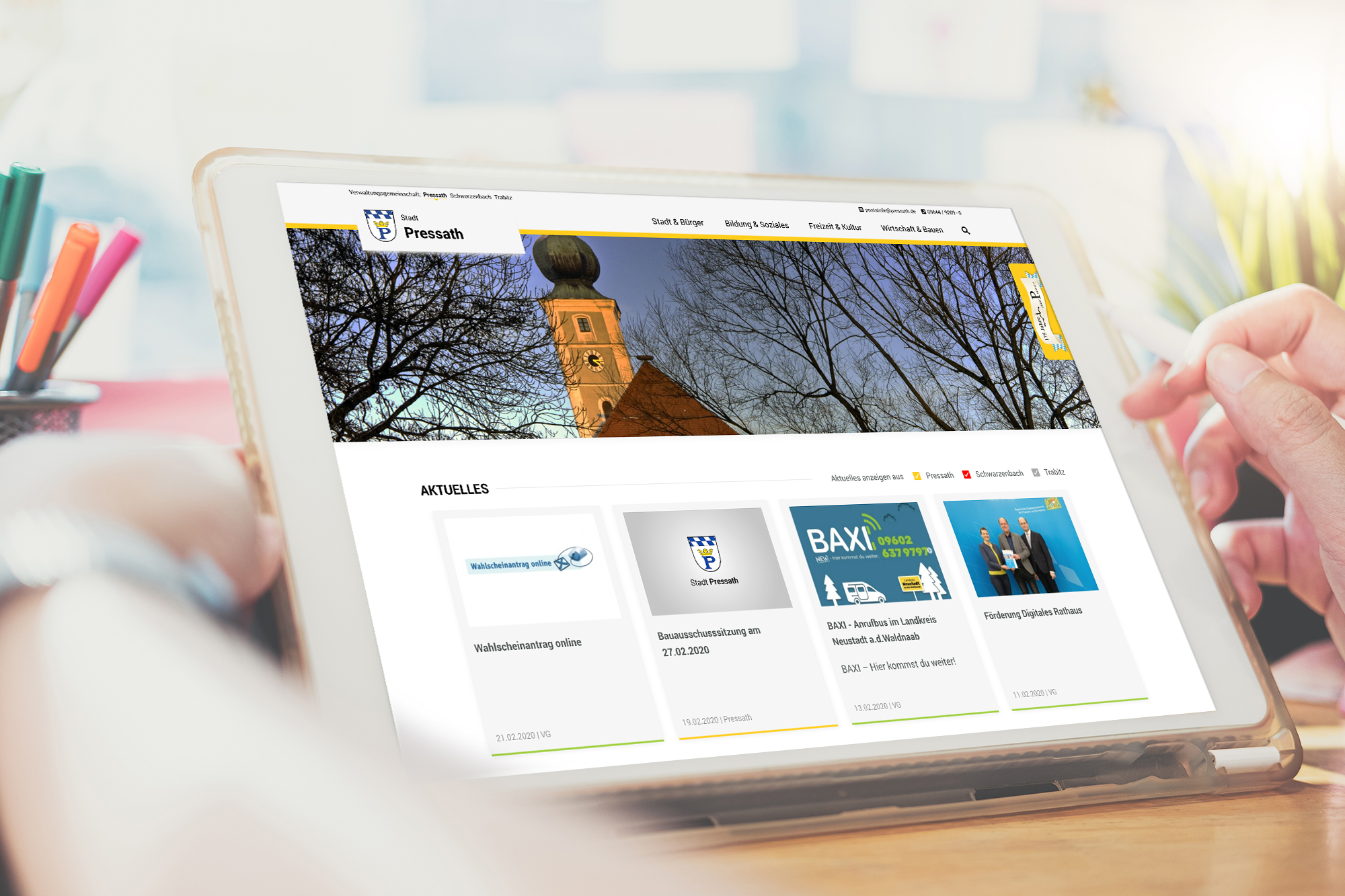 Stadt Pressath - neue Website