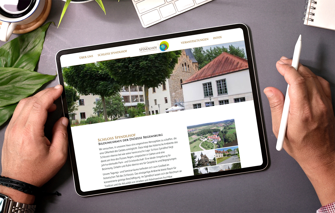 Schloss Spindlhof - neue Website von agentur fenzl